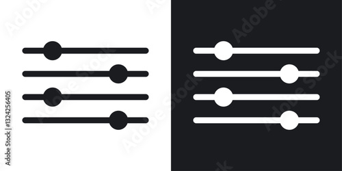 Filter Control icons in flat vector style