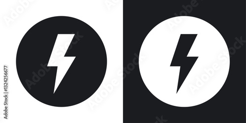 Flash icons in flat vector style