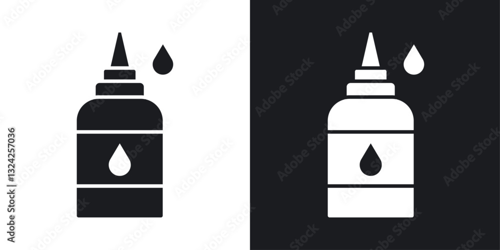 Glue icons in flat vector style Glue icons in flat vector style