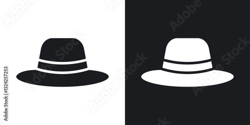 Hat icons in flat vector style