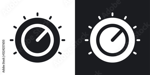 Knob icons in flat vector style