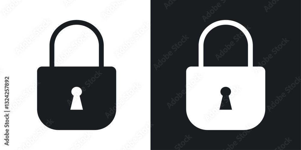 Lock icons in flat vector style Lock icons in flat vector style