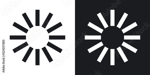 Loading icons in flat vector style