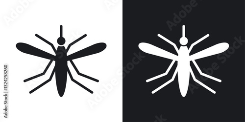 Mosquito icons in flat vector style