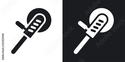 Polisher icons in flat vector style