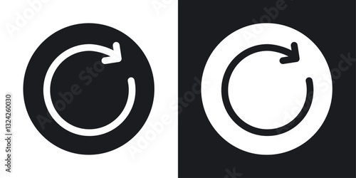 Reset icons in flat vector style