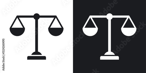 Scale icons in flat vector style