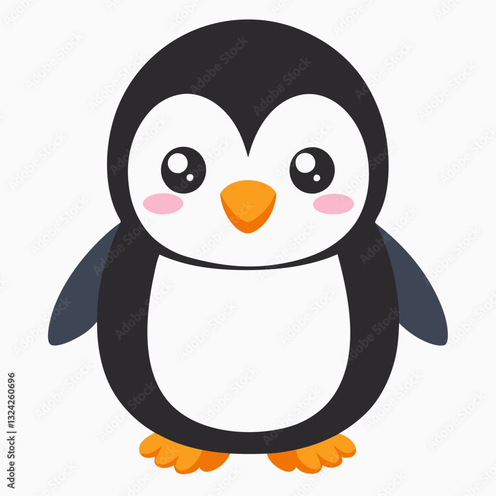 Naklejka premium penguin on a white background
