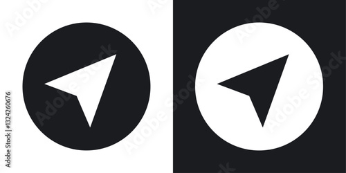 Send icons in flat vector style