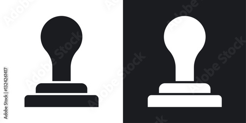 Stamp icons in flat vector style