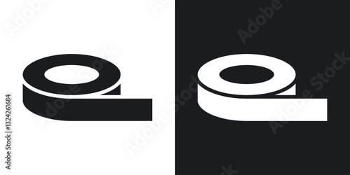 Tape icons in flat vector style