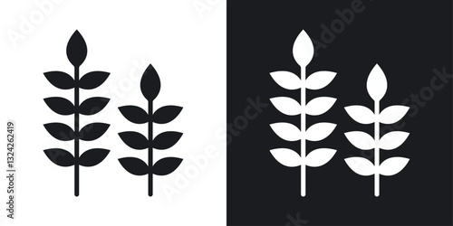 Wheat icons in flat vector style