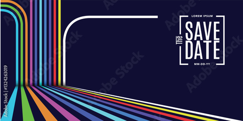 Save the date banner. Can be used for business, marketing and advertising. logo graphic design of event summit made for Technology and upcoming events.