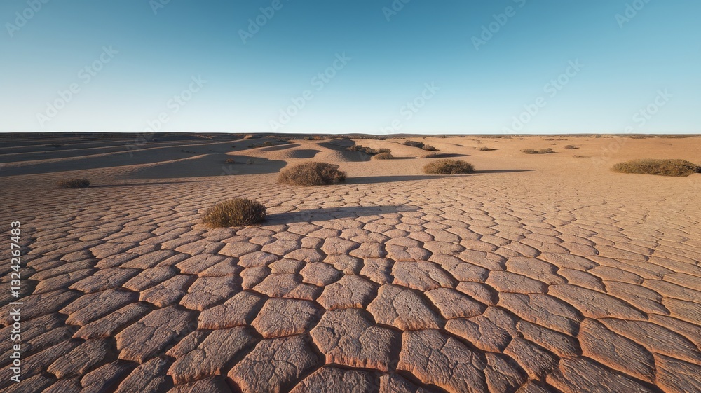 Fototapeta premium Drought-Stricken Landscapes Global Warming