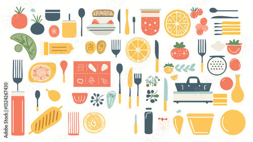 vector of a food blog with recipe cards