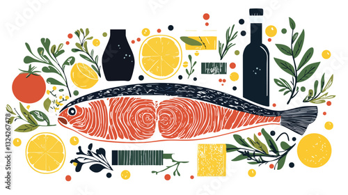 vector of a food blog with recipe cards