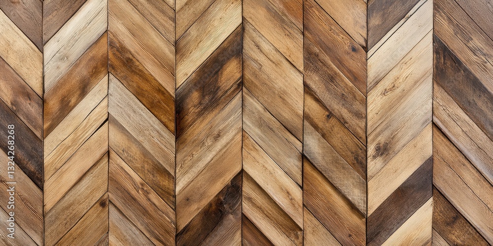 Rustic chevron pattern of weathered wood with rich textures and natural tones Rustic chevron pattern of weathered wood with rich textures and natural tones