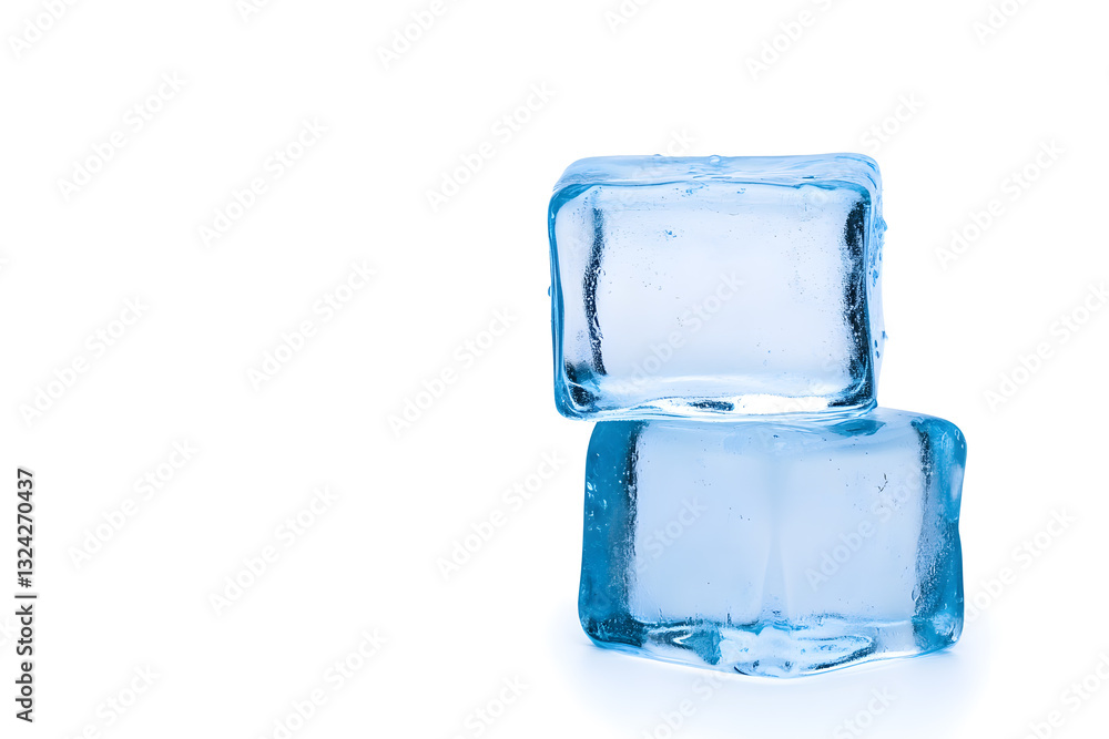 Crystal ice cube isolated on white background Crystal ice cube isolated on white background