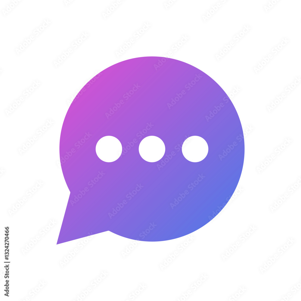 Chat vector icon, flat design chat message symbol. Chat vector icon, flat design chat message symbol.