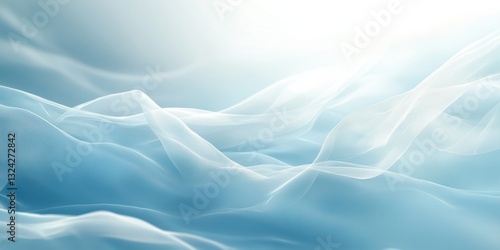 Soft blue background with gentle waves creating tranquil atmosphere