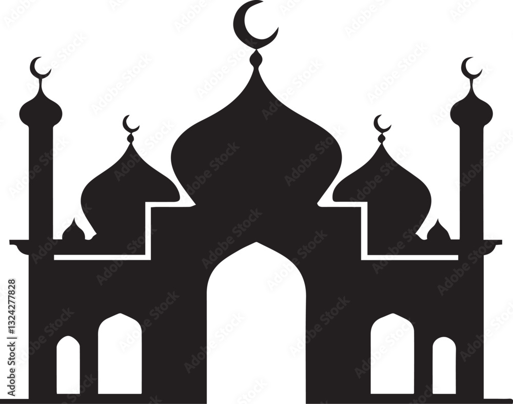 Mosque icon. Flat illustration of mosque vector icon for web design Mosque icon. Flat illustration of mosque vector icon for web design
