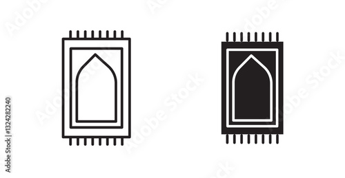Prayer rug icons graphics vectors designs