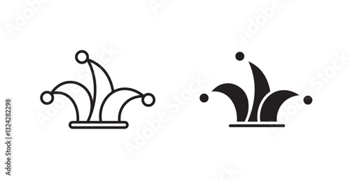 Jester hat icons graphics vectors designs