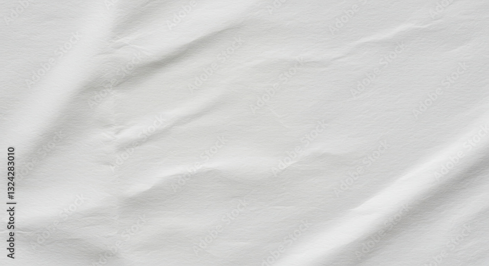 Obraz premium White Fabric Texture: Soft, Wrinkled Textile Background for Design & Creative Projects. Paper, linen, cloth texture