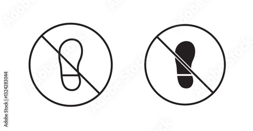 No foot print sign graphics vectors designs
