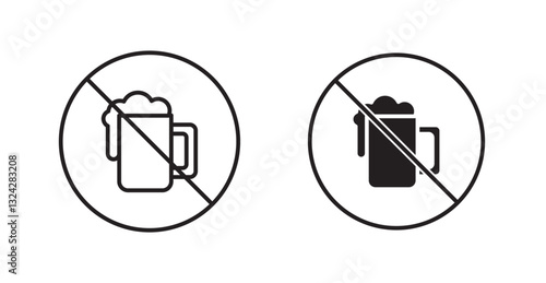 No alcohol sign graphics vectors designs