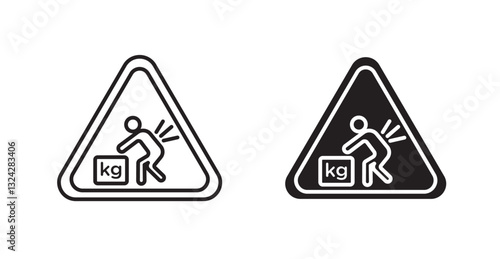 Warning heavy object signs graphics vectors designs