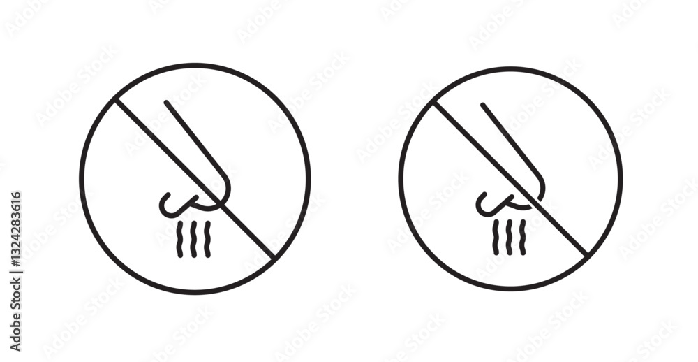 No smell sign graphics vectors designs No smell sign graphics vectors designs