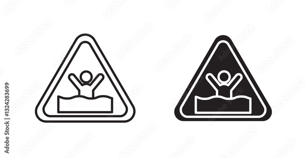 Mud warning signs graphics vectors designs Mud warning signs graphics vectors designs