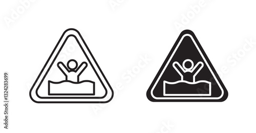 Mud warning signs graphics vectors designs