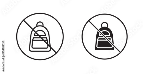 No backpacks allowed sign graphics vectors designs