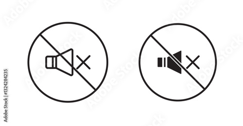 No sound sign graphics vectors designs