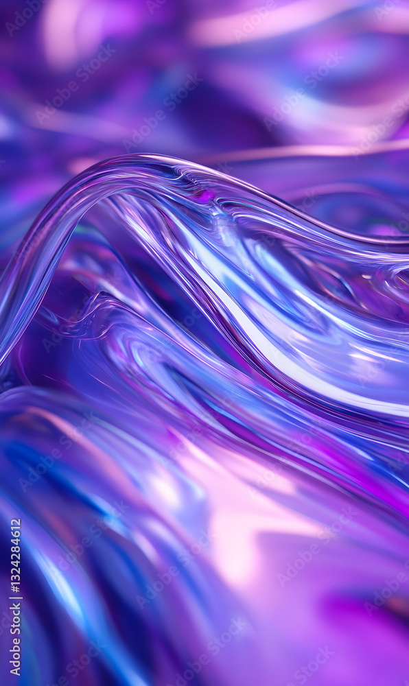 Fototapeta premium Captivating abstract waves of shimmering amethyst light evoke elegance and modernity