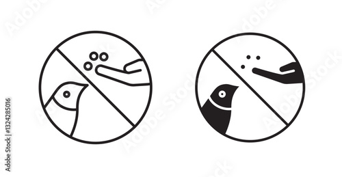 Do not feed birds sign graphics vectors designs