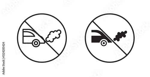 No exhaust gases sign graphics vectors designs