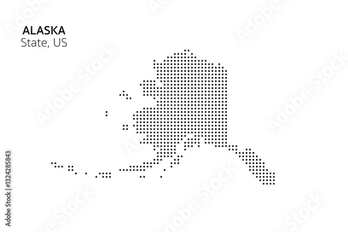 Map of Alaska state, US