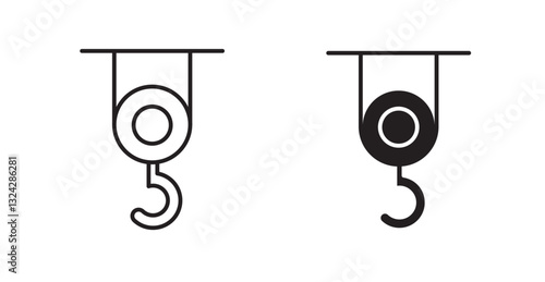 Winch hook icons graphics vectors designs