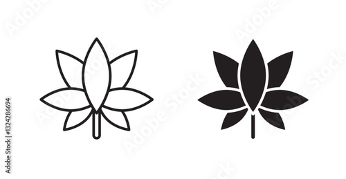 Cannabis leaf icons graphics vectors designs