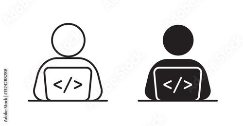 Programmer icons graphics vectors designs