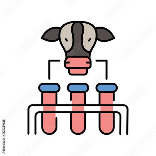 Cellular agriculture  color line icon for digital and print projects.