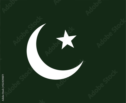 vector illustration of a green star, Adobe Illustrator Artwork, flag of pakistan waving in the wind, green flag,