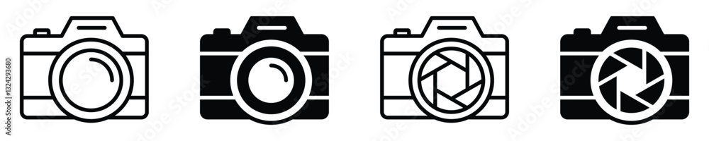 Camera icon set. Photo camera icon in different style. photography symbol, Vector illustration Camera icon set. Photo camera icon in different style. photography symbol, Vector illustration