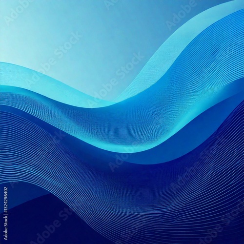 A soothing blow gradient cascading into smooth wave patterns. 