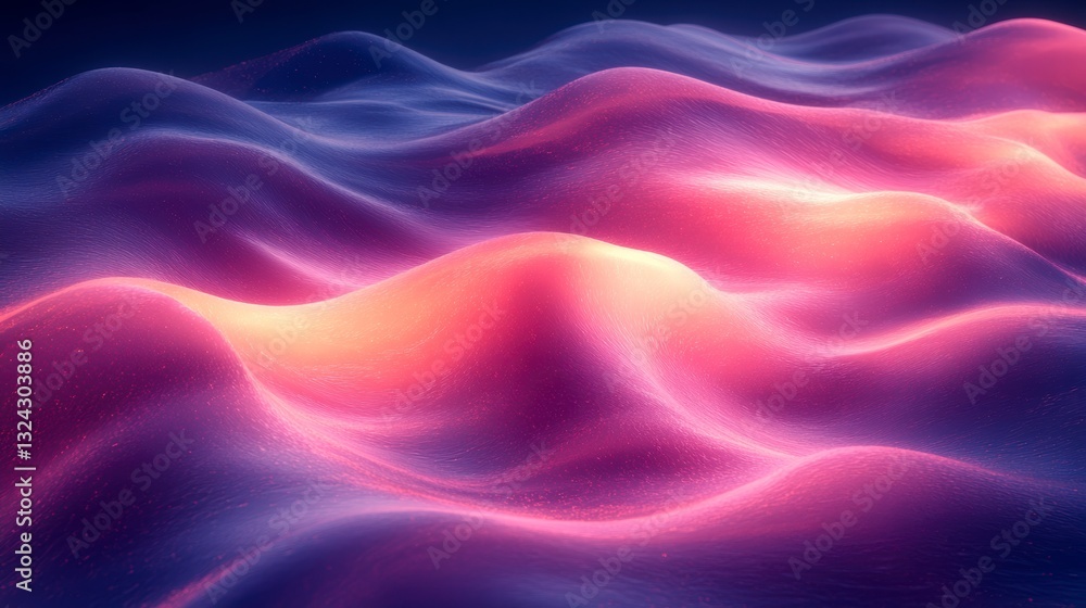 Abstract Art Of Hazy Pastel Mist Forming A Gentle Flowing Landscape In Soft Colors Abstract Art Of Hazy Pastel Mist Forming A Gentle Flowing Landscape In Soft Colors