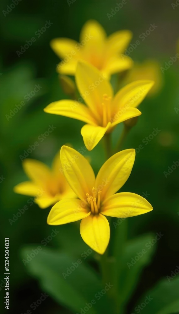 Obraz premium Yellow Galphimia brasiliensis flowers in a garden bed, flora, garden