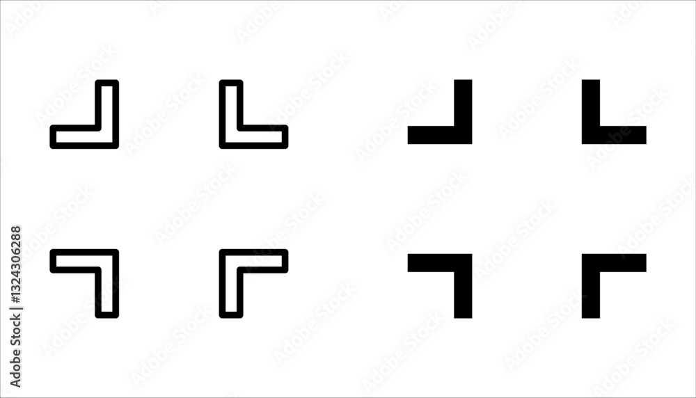 Fototapeta premium minimize icon set, pictogram isolated on white background